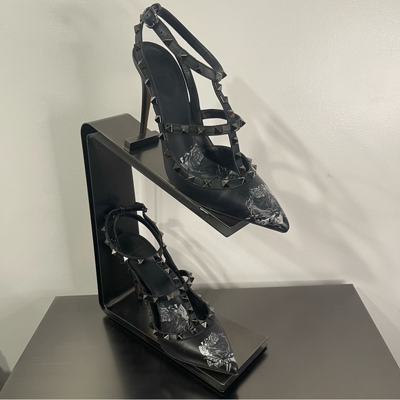 Authentic Valentino MATCHING rockstud rose HEELS AND BAG - Picture 3 of 7